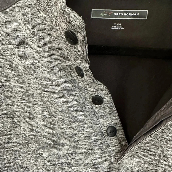 Greg Norman Men's Golf Performance Long Sleeve 1/4 Button Up Sweater Sz XL GUC - Picture 4 of 9